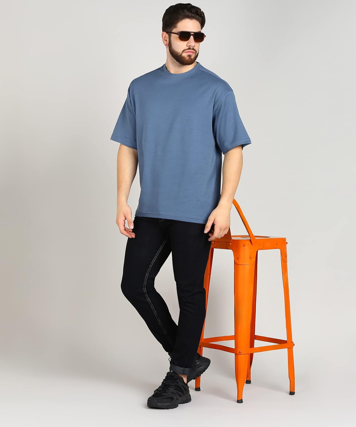 Alan Jones Clothing Men's Printed Premium Heavy Gauge Cotton Oversized T-Shirt-3