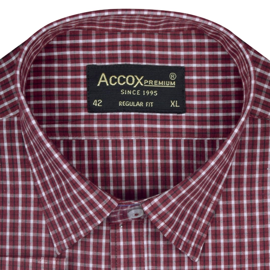 ACCOX Men's Breathable Cotton Full Long Sleeves Checkered Regular Fit Formal Shirt for Men (O_GCR401)