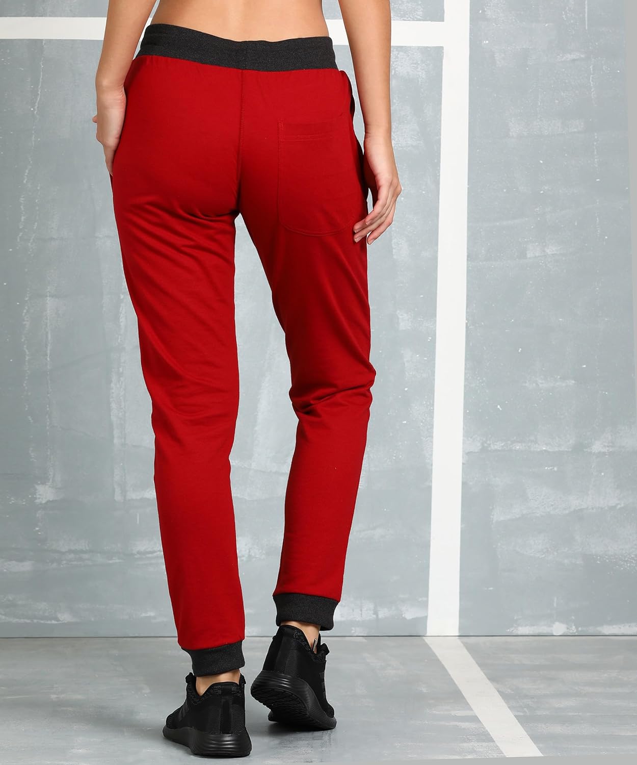 Alan Jones Clothing Women's Solid Slim Fit Joggers Track Pants