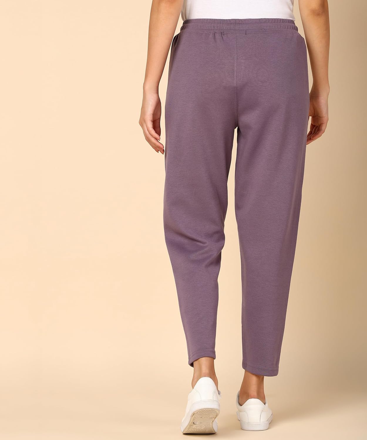 Alan Jones Clothing Women's Solid Comfort Fit Cotton Joggers Track Pant