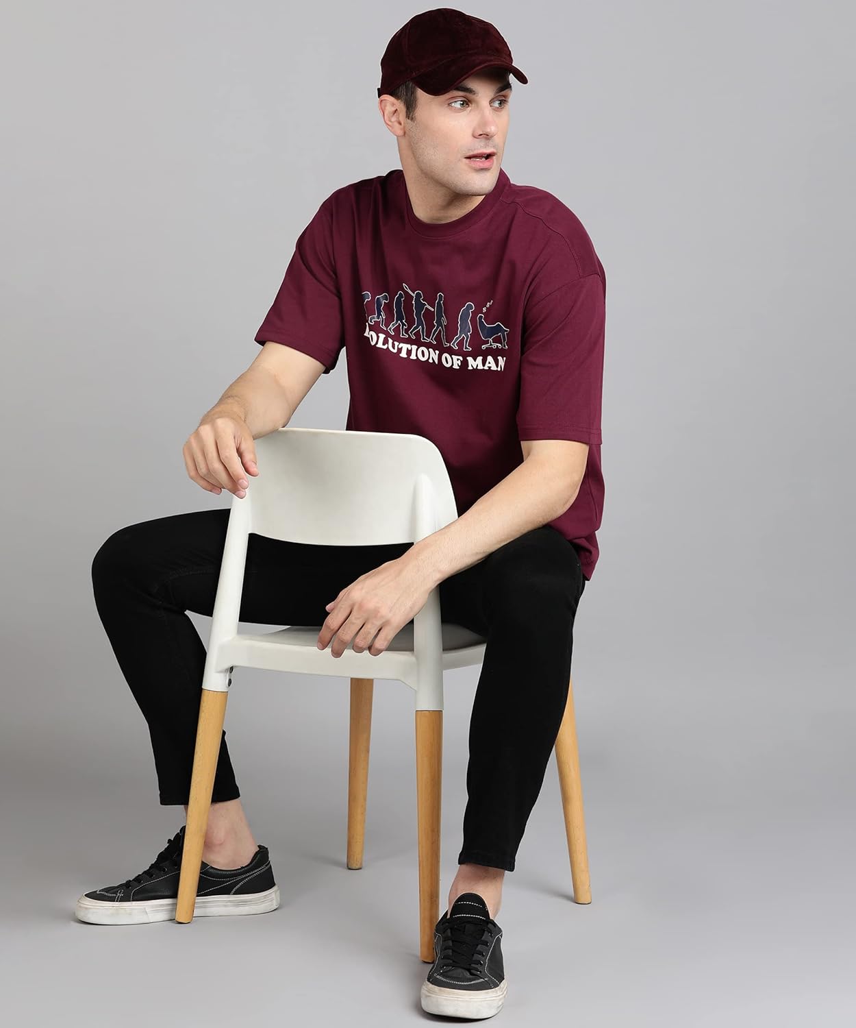 Alan Jones Clothing Men's Printed Premium Heavy Gauge Cotton Oversized T-Shirt-2