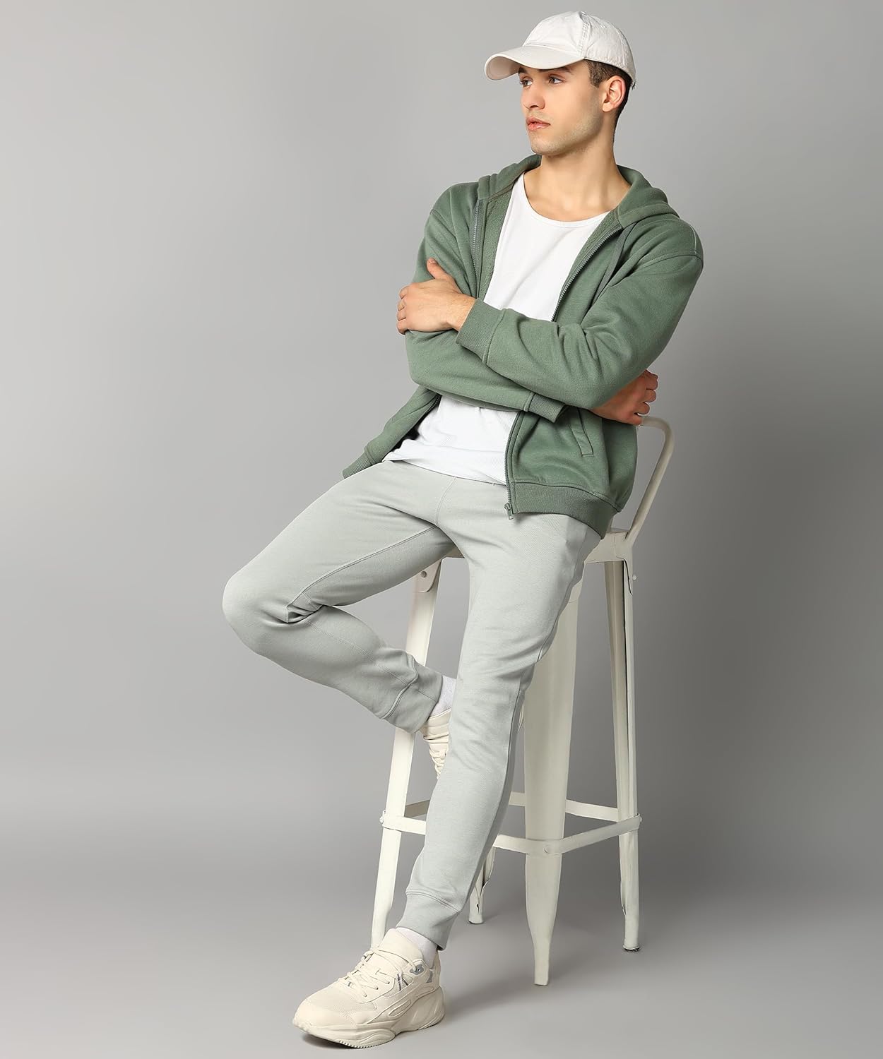 Alan Jones Clothing Men's Stretchable Solid Cotton Trackpant-2