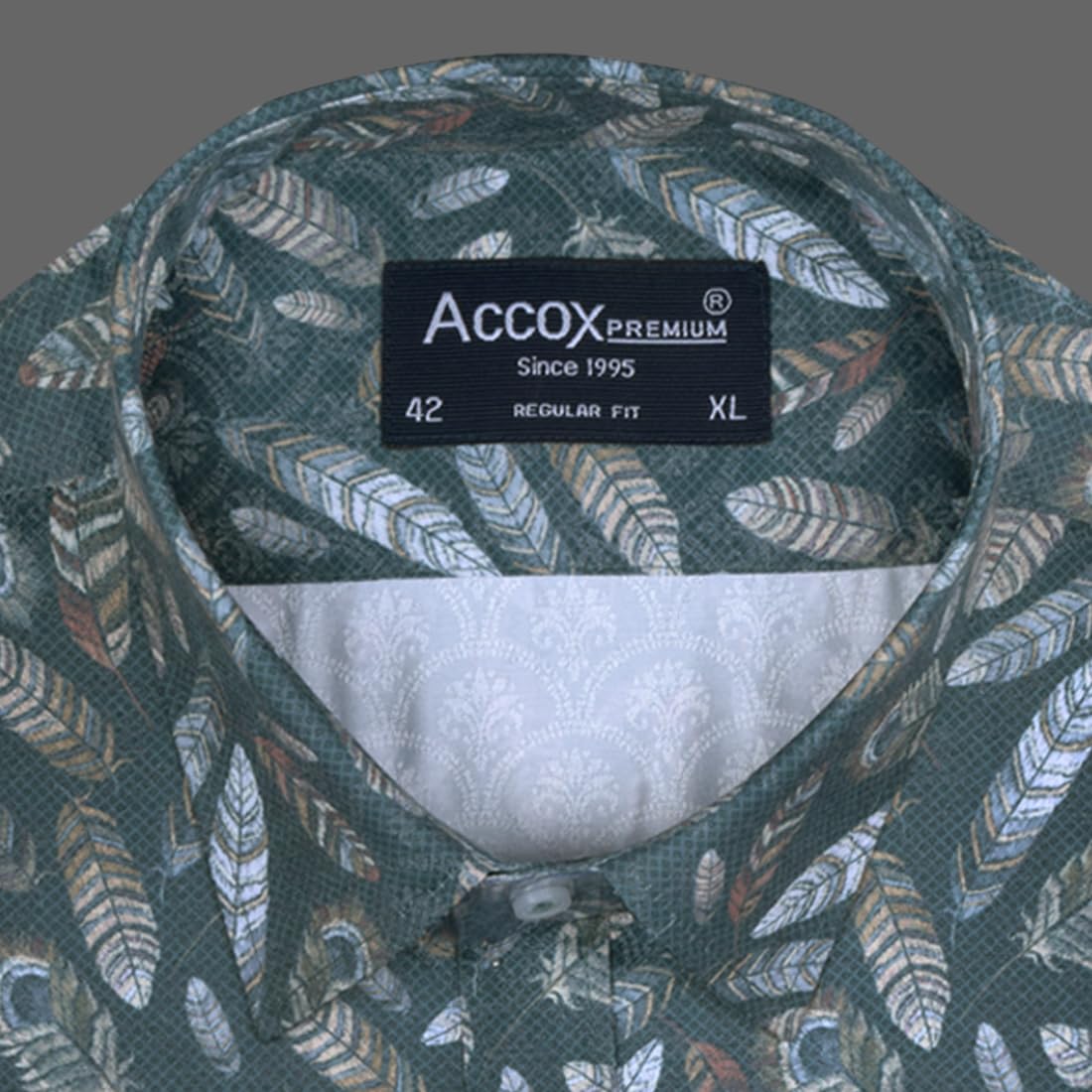 Accox Men's Cotton Printed Formal Shirt (B0DJ5JCN83)