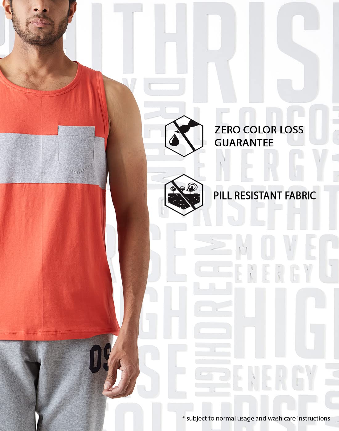 Alan Jones Clothing Men's Cotton Colorblocked Sleeveless Regular Fit T-Shirt-3