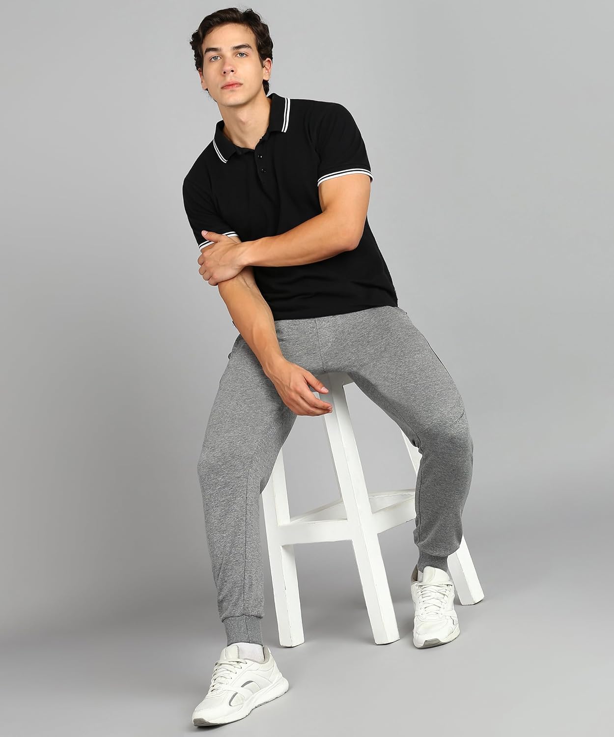 Alan Jones Clothing Men's Solid Regular Fit Joggers Track Pant