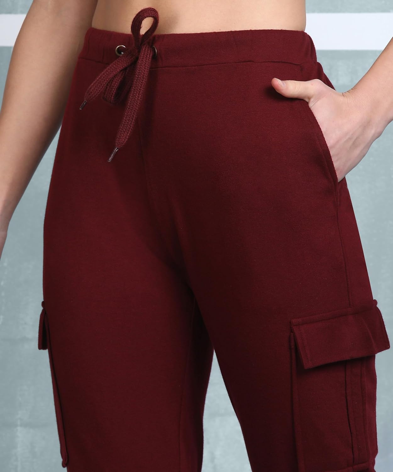 Alan Jones Clothing Women's Cargo Slim Fit Joggers Track Pants