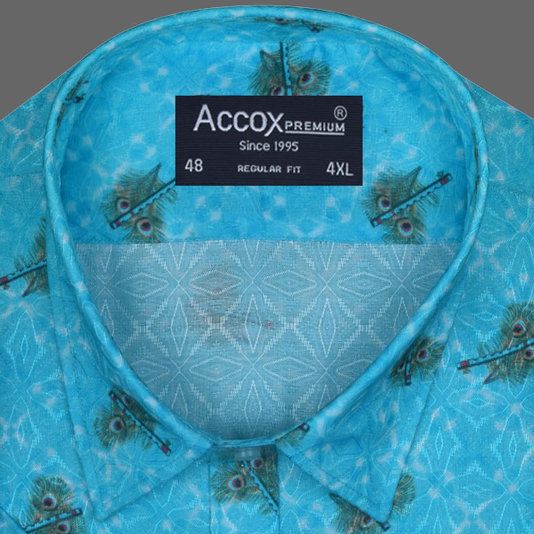 Accox Men's Cotton Printed Formal Shirt (B0DJ5KV79K)