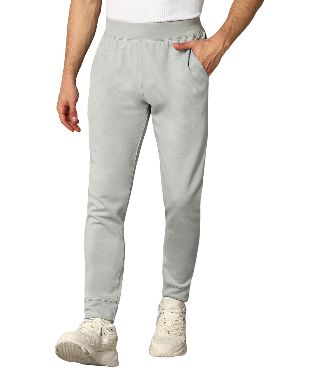 Alan Jones Clothing Men's Stretchable Solid Cotton Trackpant-1