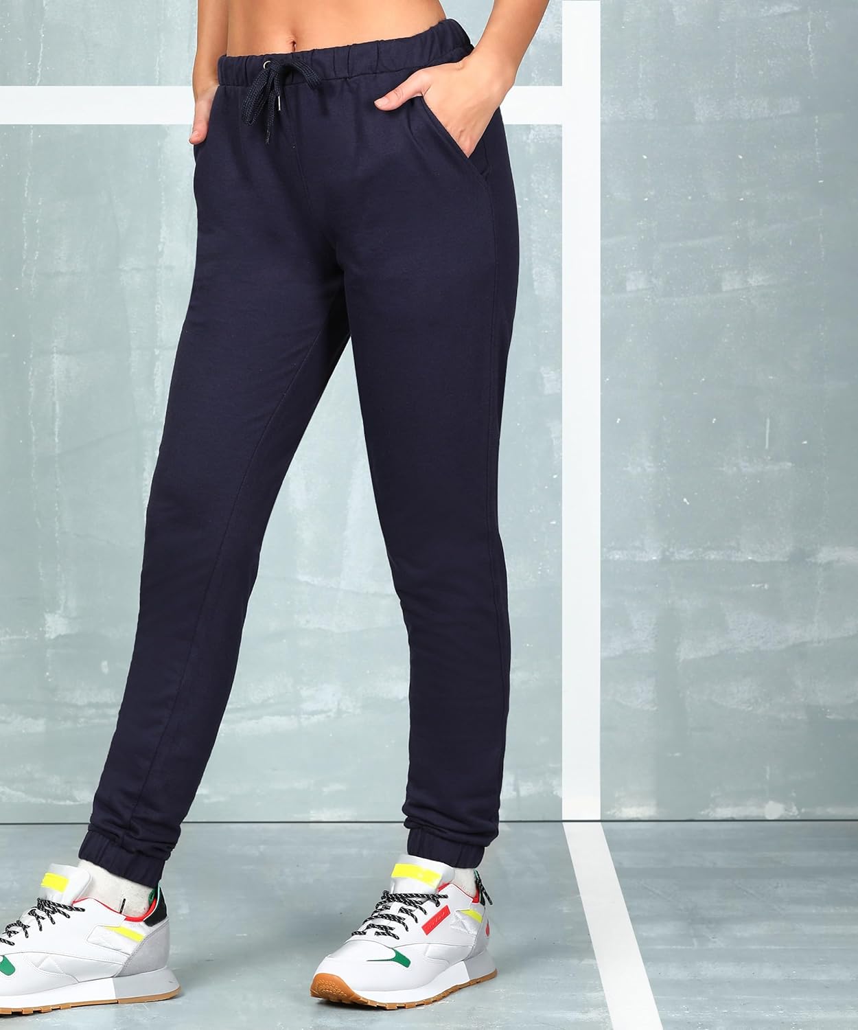 Alan Jones Clothing Women's Solid Slim Fit Joggers Track Pants