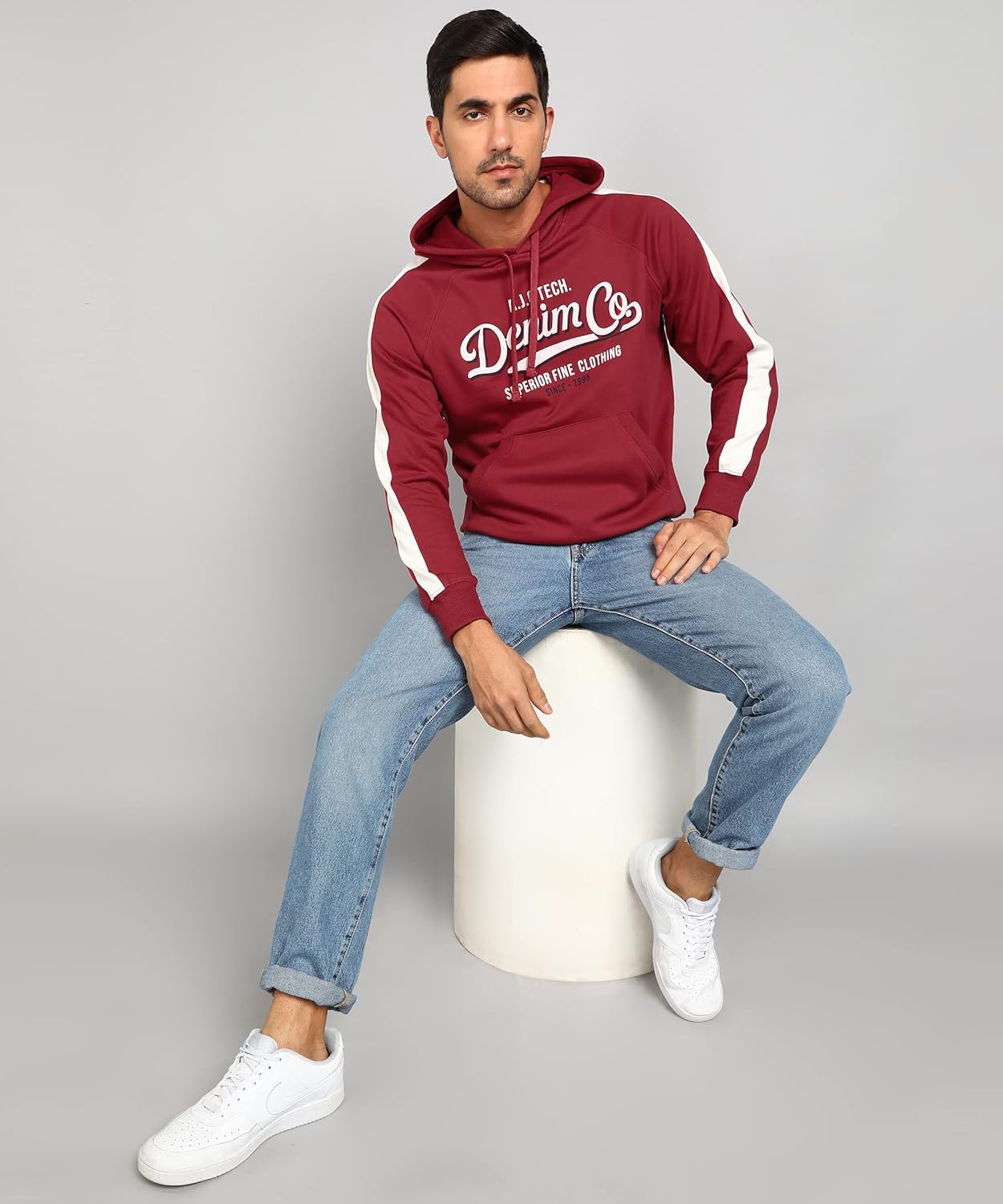 Alan Jones Clothing Men's Cotton Blend Hooded Neck Hoodies