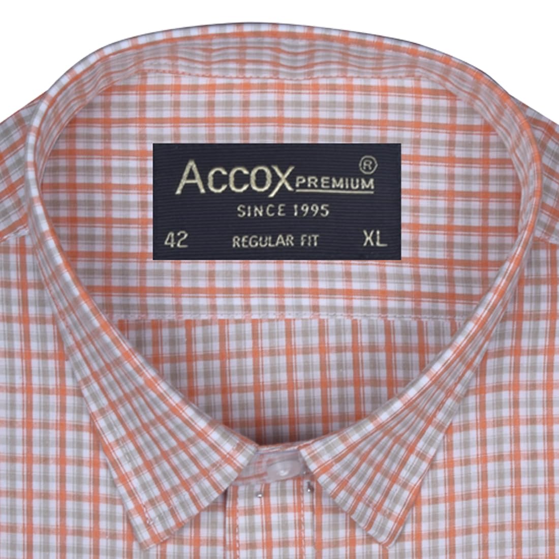 ACCOX Men's Breathable Cotton Half Sleeves Checkered Regular Fit Formal Shirt for Men (O_GCR405)