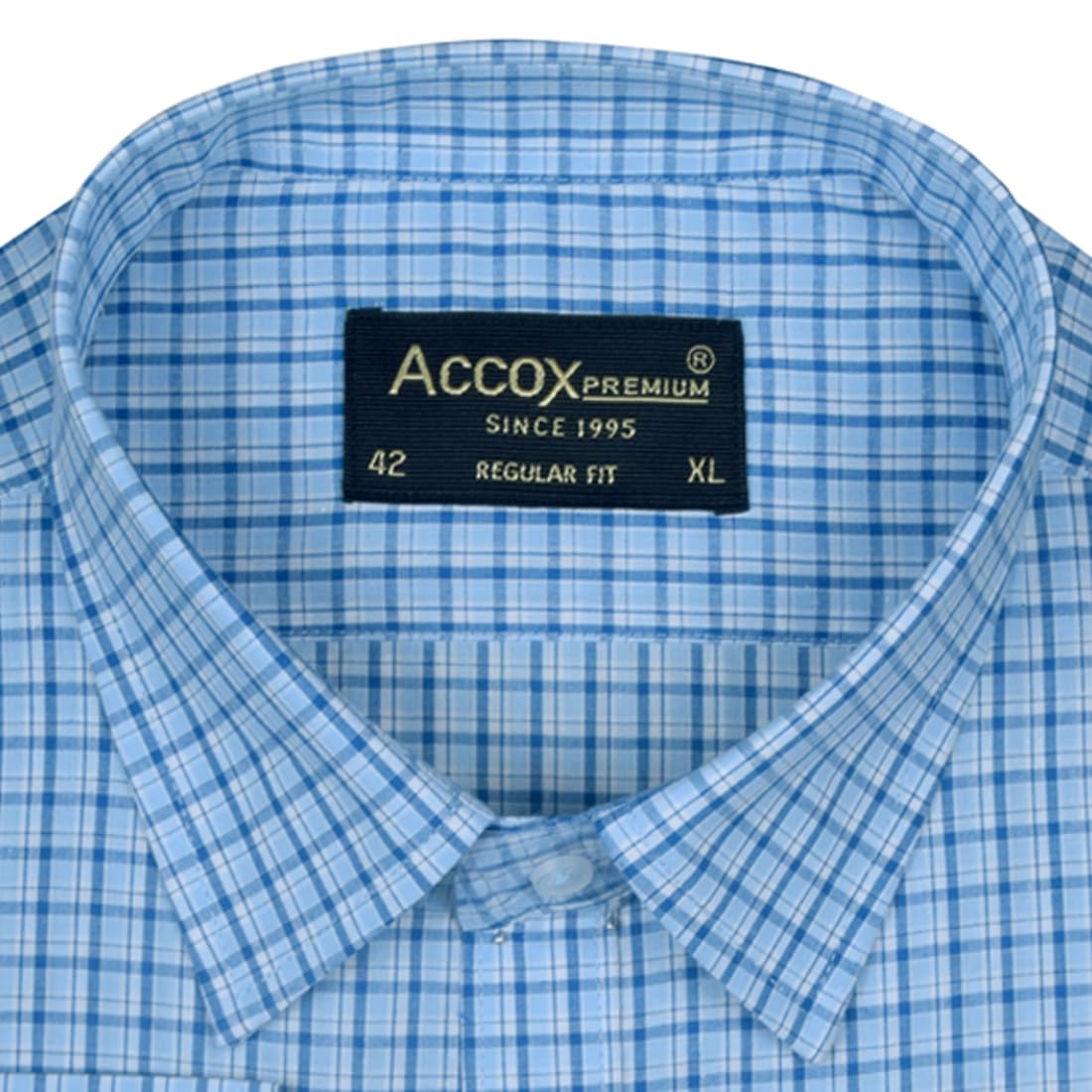 ACCOX Men's Breathable Cotton Full Long Sleeves Checkered Regular Fit Formal Shirt for Men (O_GCR398)