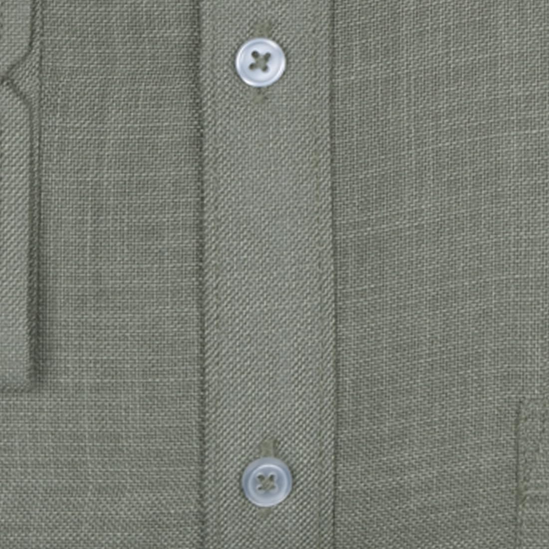 ACCOX Men's Breathable Cotton Linen Full Sleeves Regular Fit Plain Formal Shirt for Men (S_GCR369)