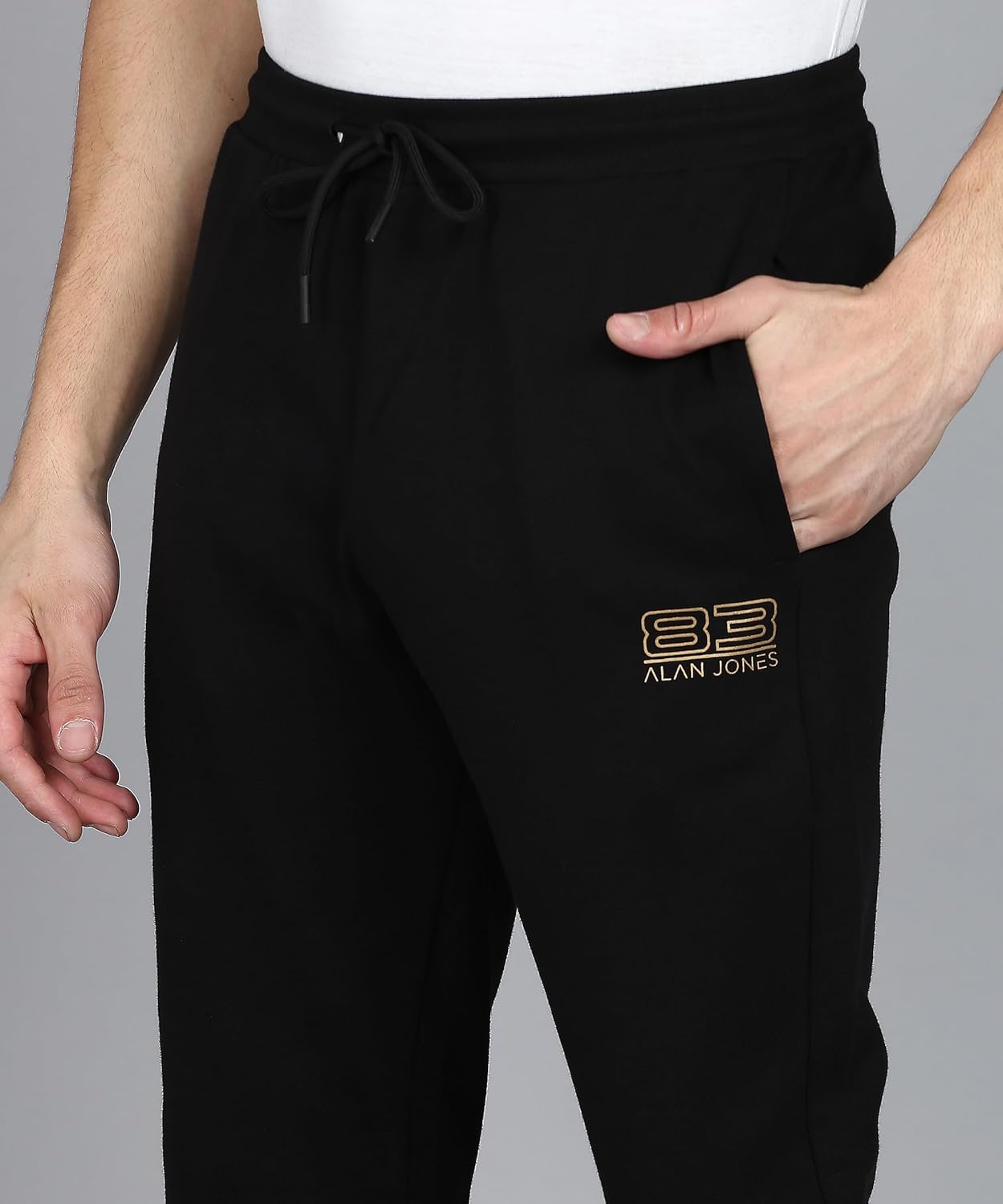 Alan Jones Clothing Men's Tape Cotton Joggers Track Pant