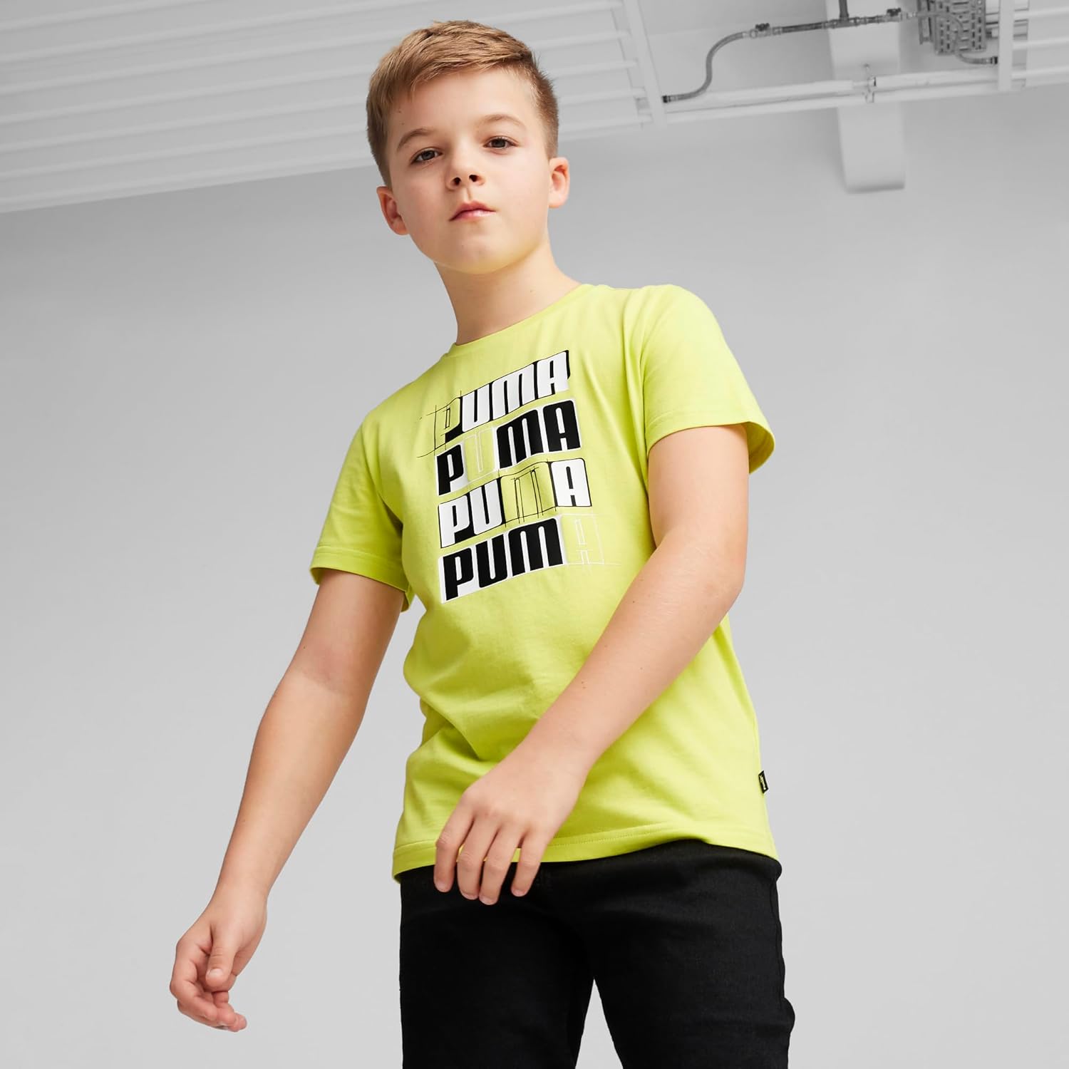 Puma Boy's Printed Regular Fit T-Shirt