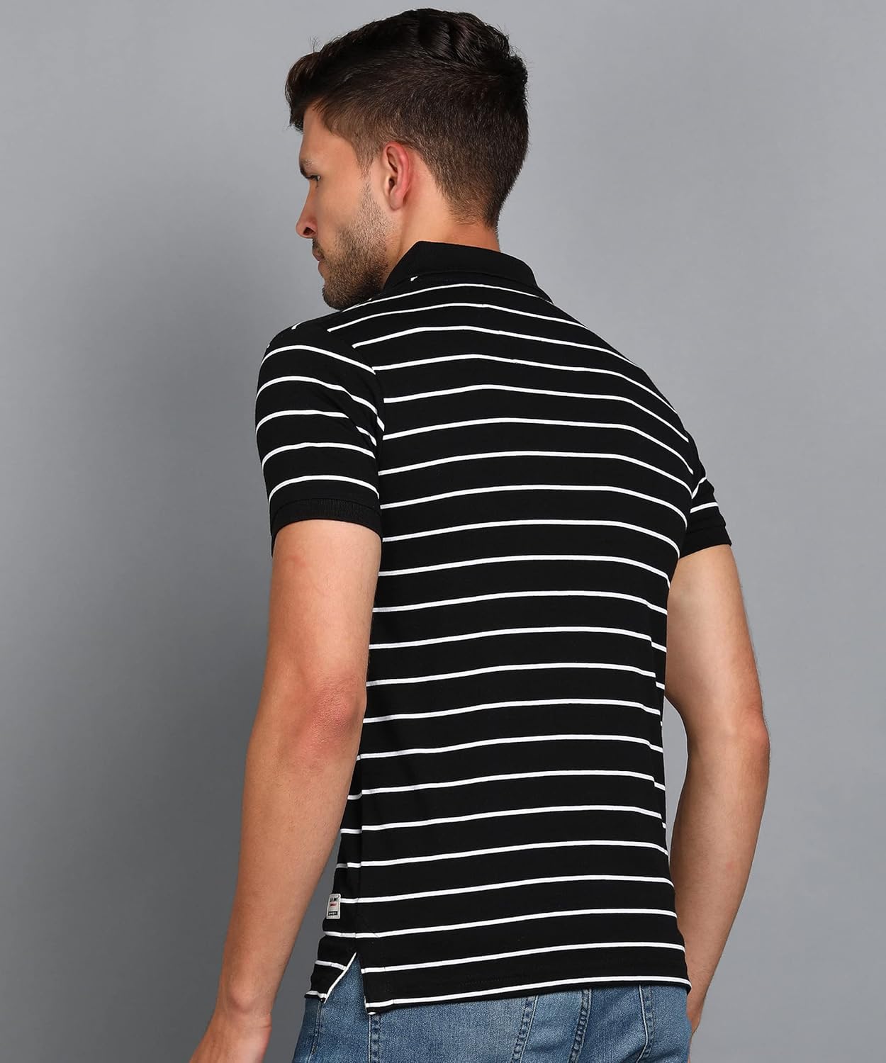Alan Jones Clothing Men's Striped Cotton Regular Fit Polo T-Shirt-4