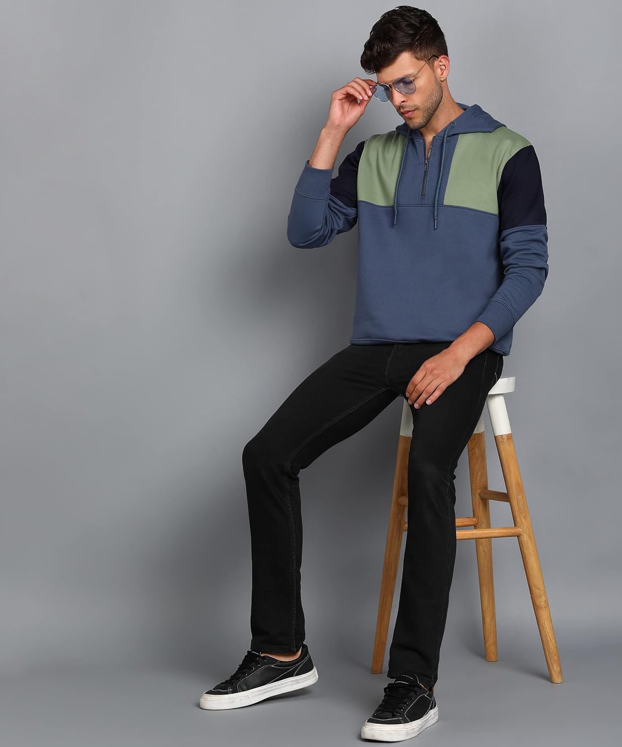 Alan Jones Clothing Men's Cotton Blend Hooded Sweatshirt-4