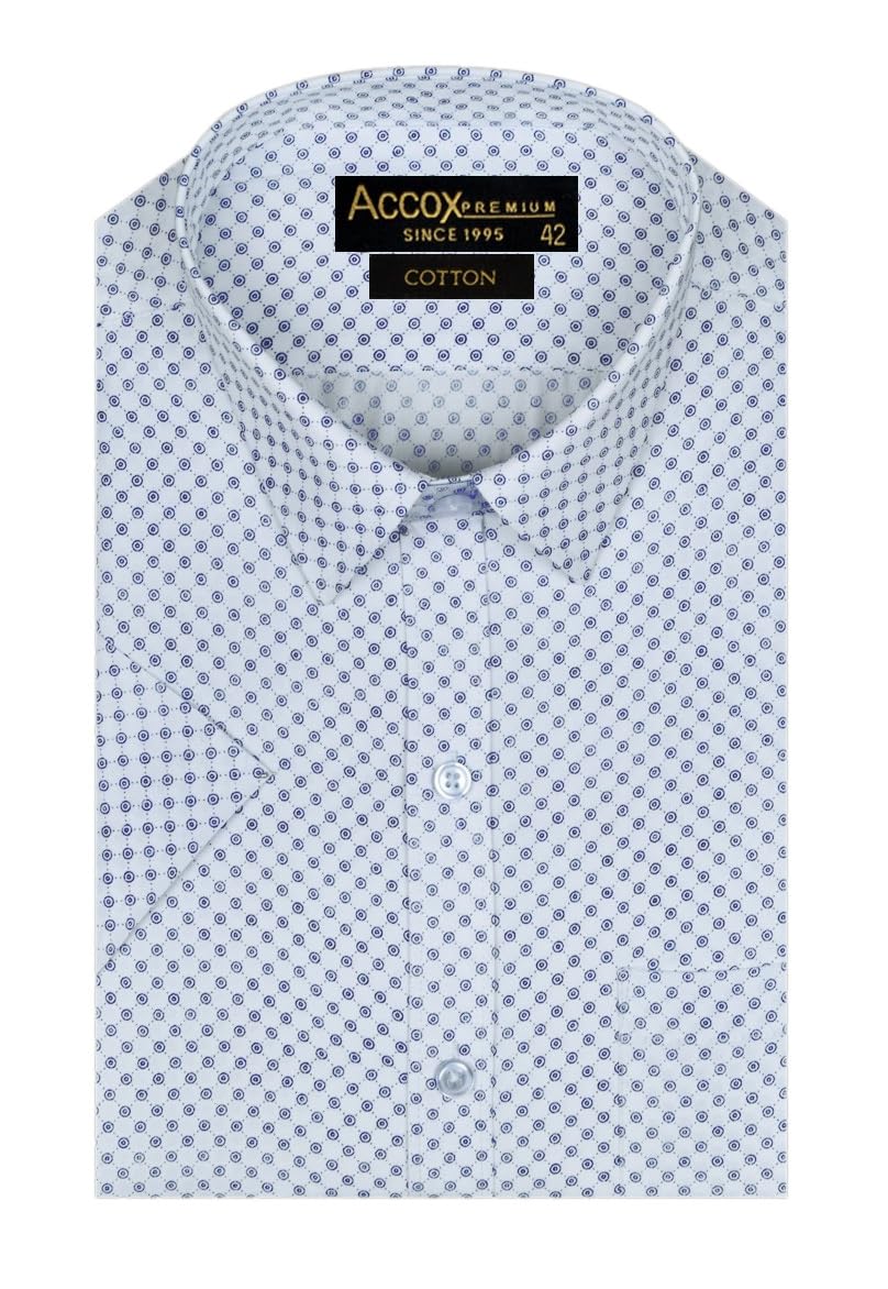 Accox Men's Cotton Printed Formal Shirt (B0CXJMDNJ4)