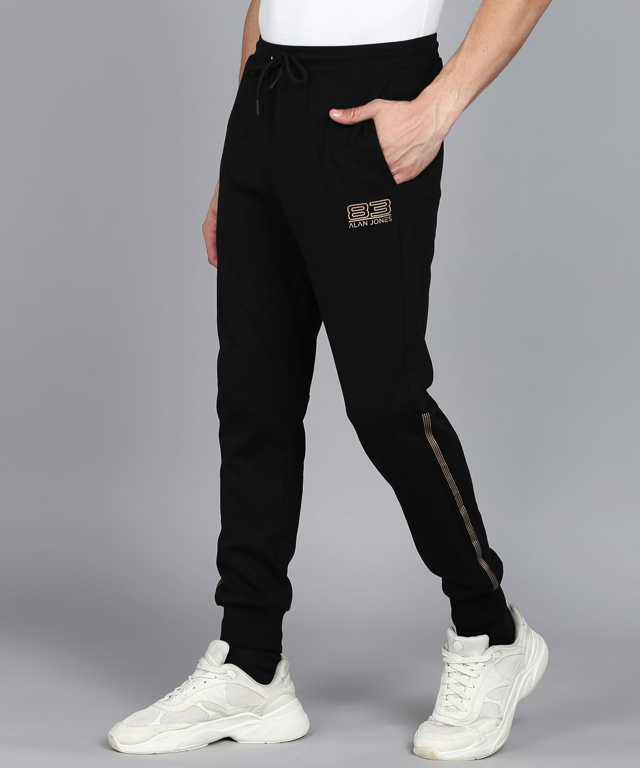 Alan Jones Clothing Men's Tape Cotton Joggers Track Pant
