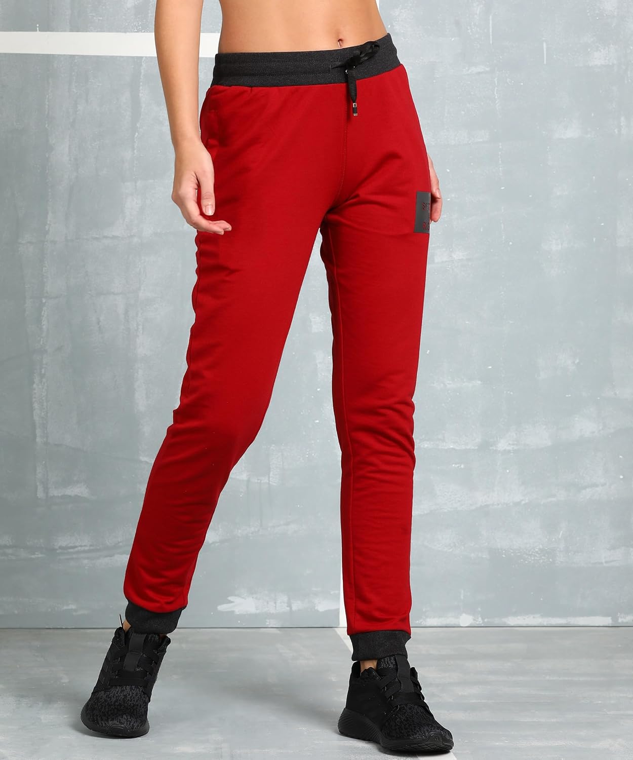 Alan Jones Clothing Women's Solid Slim Fit Joggers Track Pants