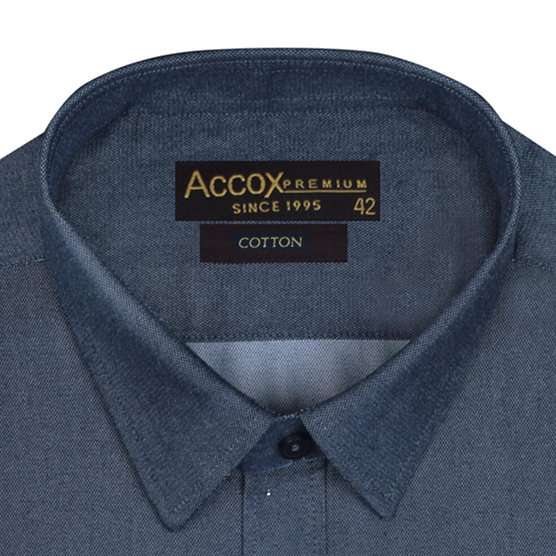 Accox Men's Cotton Plain Formal Shirt (B0DJR8HXJV)