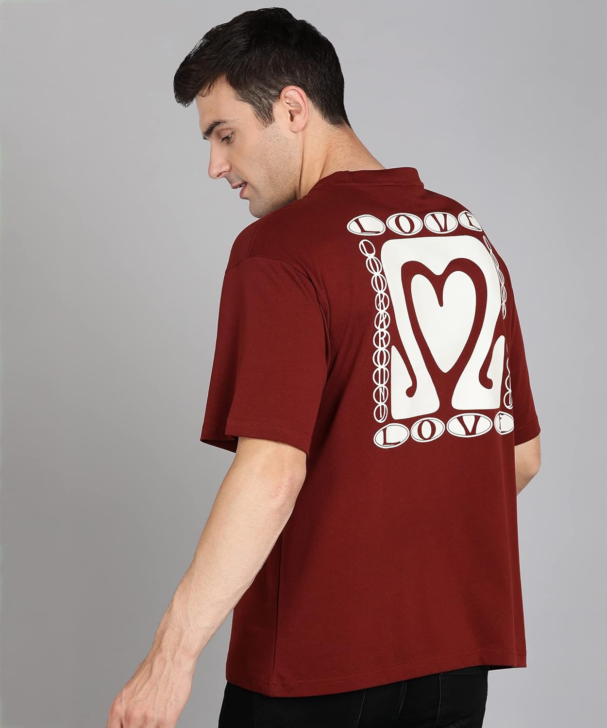 Alan Jones Clothing Men's Printed Premium Heavy Gauge Cotton Oversized T-Shirt-4