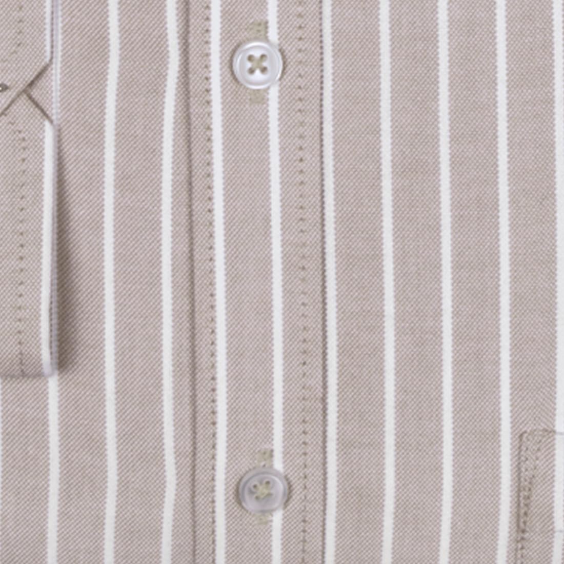 ACCOX Men's Breathable Cotton Full Long Sleeves Striped Regular Fit Formal Shirt for Men (O_GCR384)