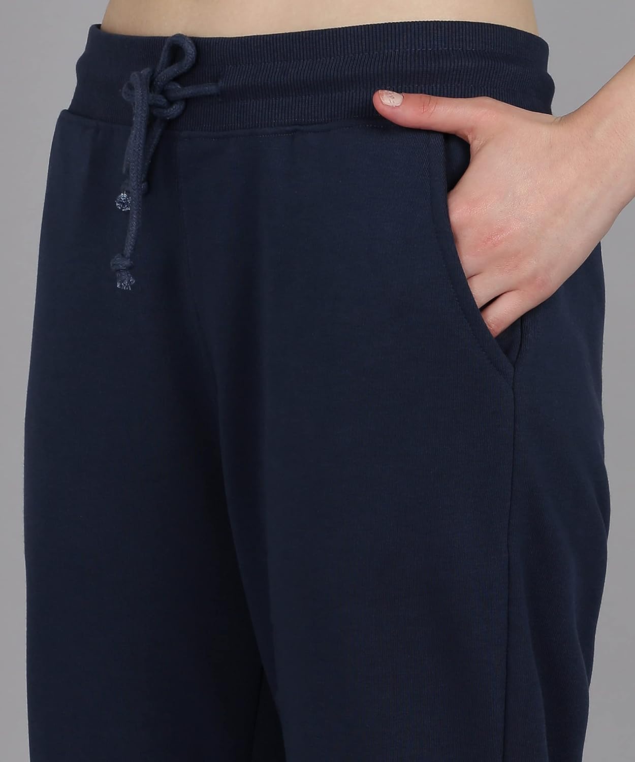 Alan Jones Clothing Women's Solid Comfort Fit Cotton Joggers Track Pant