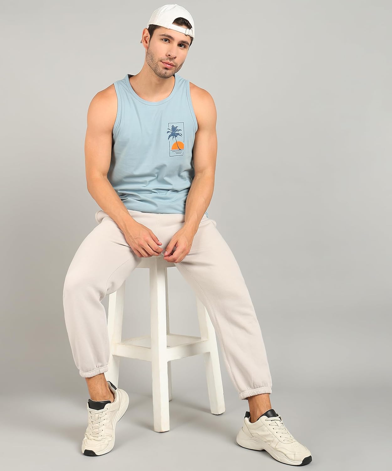 Alan Jones Clothing Men's Cotton Sleeveless Regular Fit T-Shirt-2