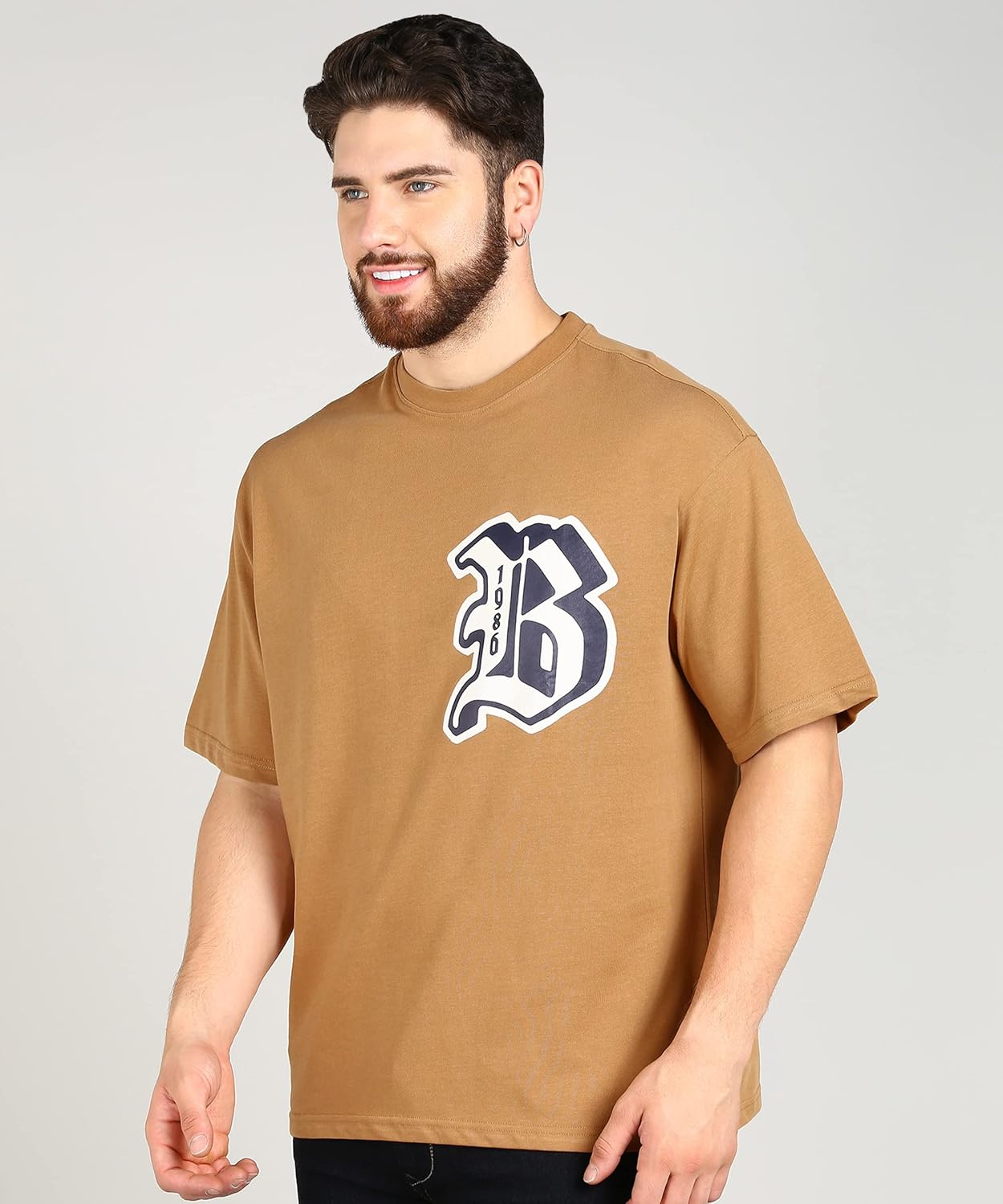 Alan Jones Clothing Men's Printed Premium Heavy Gauge Cotton Oversized T-Shirt-2