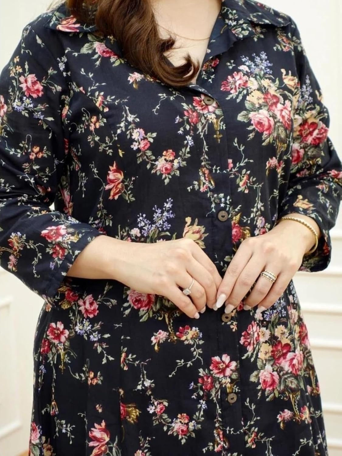 GRECIILOOKS Women's Cotton Blend Kurta Set