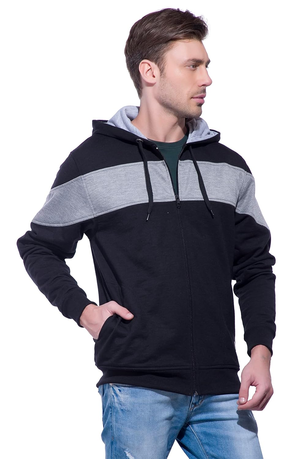 Alan Jones Clothing Men's Cotton Hooded Neck Sweatshirt