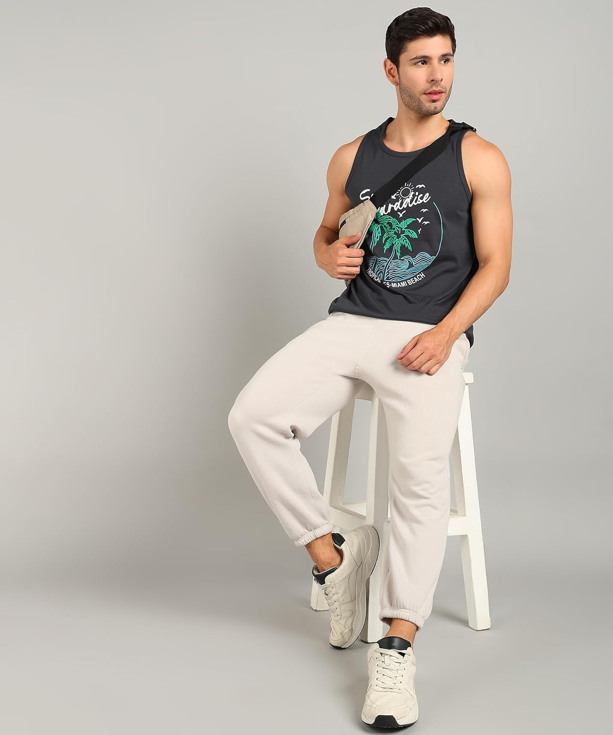 Alan Jones Clothing Men's Cotton Sleeveless Regular Fit T-Shirt-3