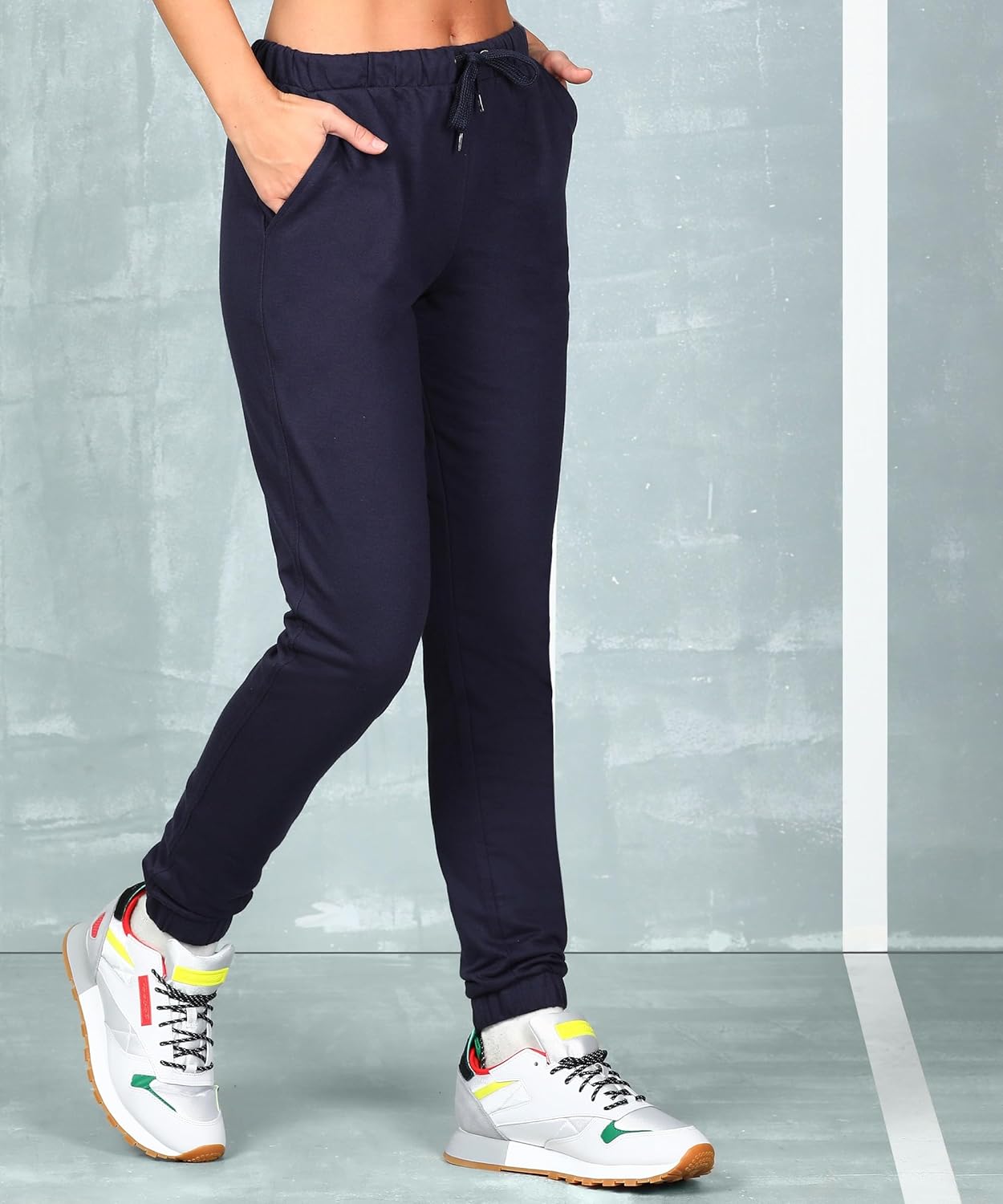 Alan Jones Clothing Women's Solid Slim Fit Joggers Track Pants