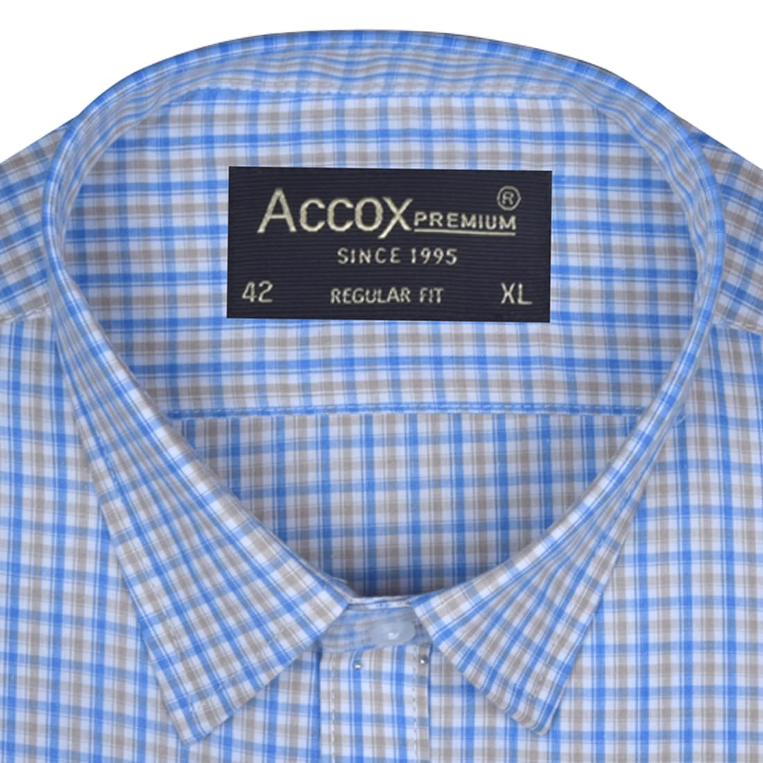 ACCOX Men's Breathable Cotton Half Sleeves Checkered Regular Fit Formal Shirt for Men (O_GCR406)