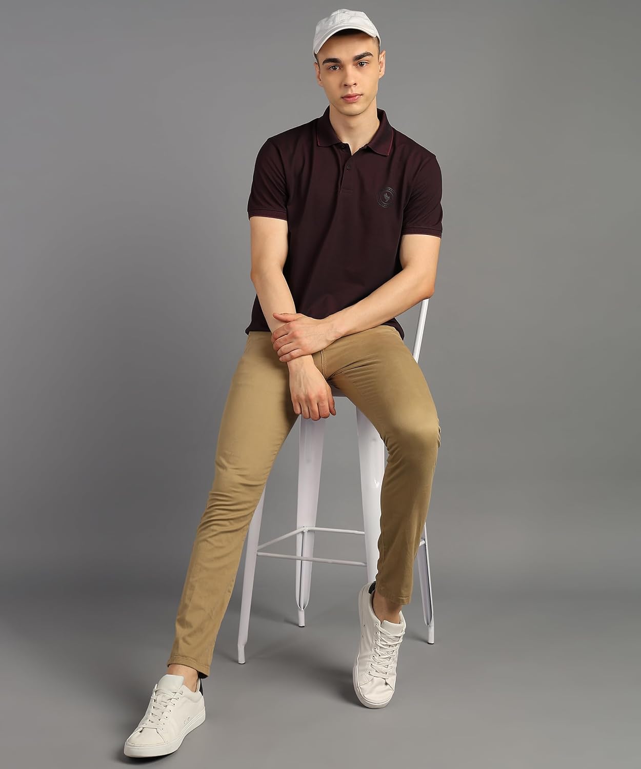 Alan Jones Clothing Men's Solid Short Sleeves Regular Fit Polo T-Shirt-3