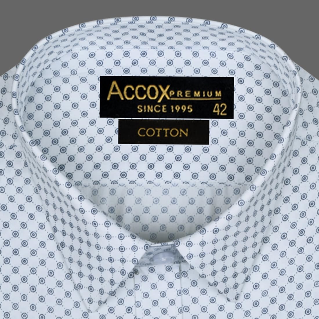 Accox Men's Cotton Printed Formal Shirt (B0CXJMDNJ4)