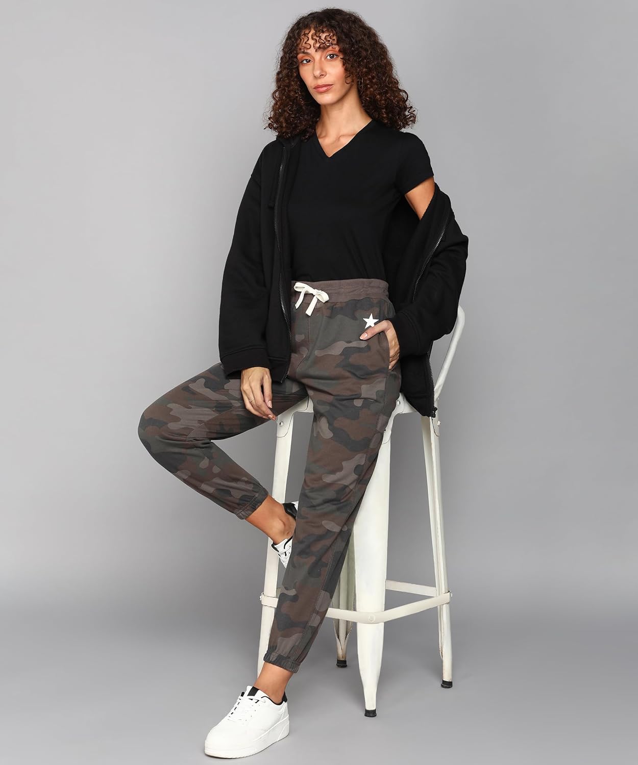 Alan Jones Clothing Women's Slim Fit Poly Cotton Track Pant