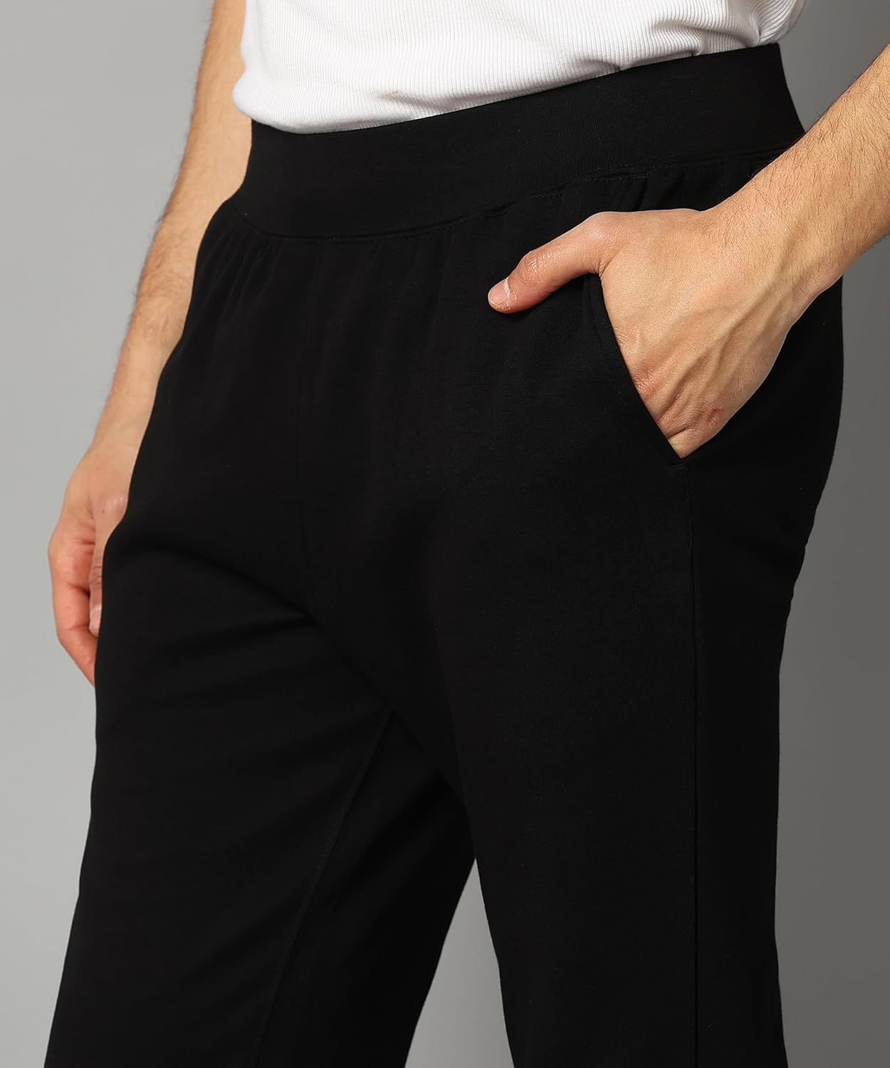 Alan Jones Clothing Men's Stretchable Solid Cotton Trackpant