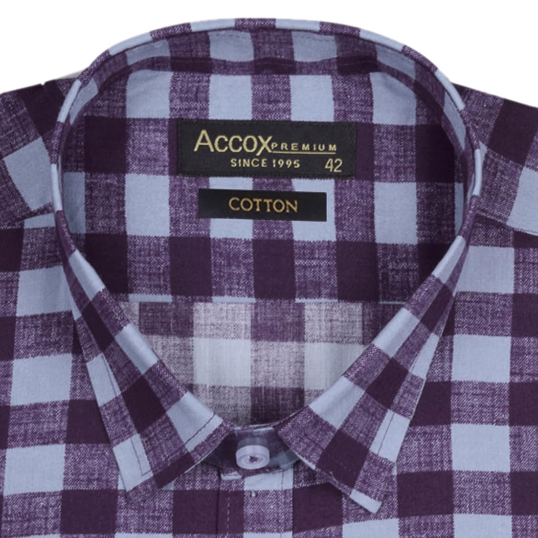 ACCOX Men's Breathable Cotton Half Sleeves Regular Fit Block Print Formal Shirt for Men (O_GCR351)