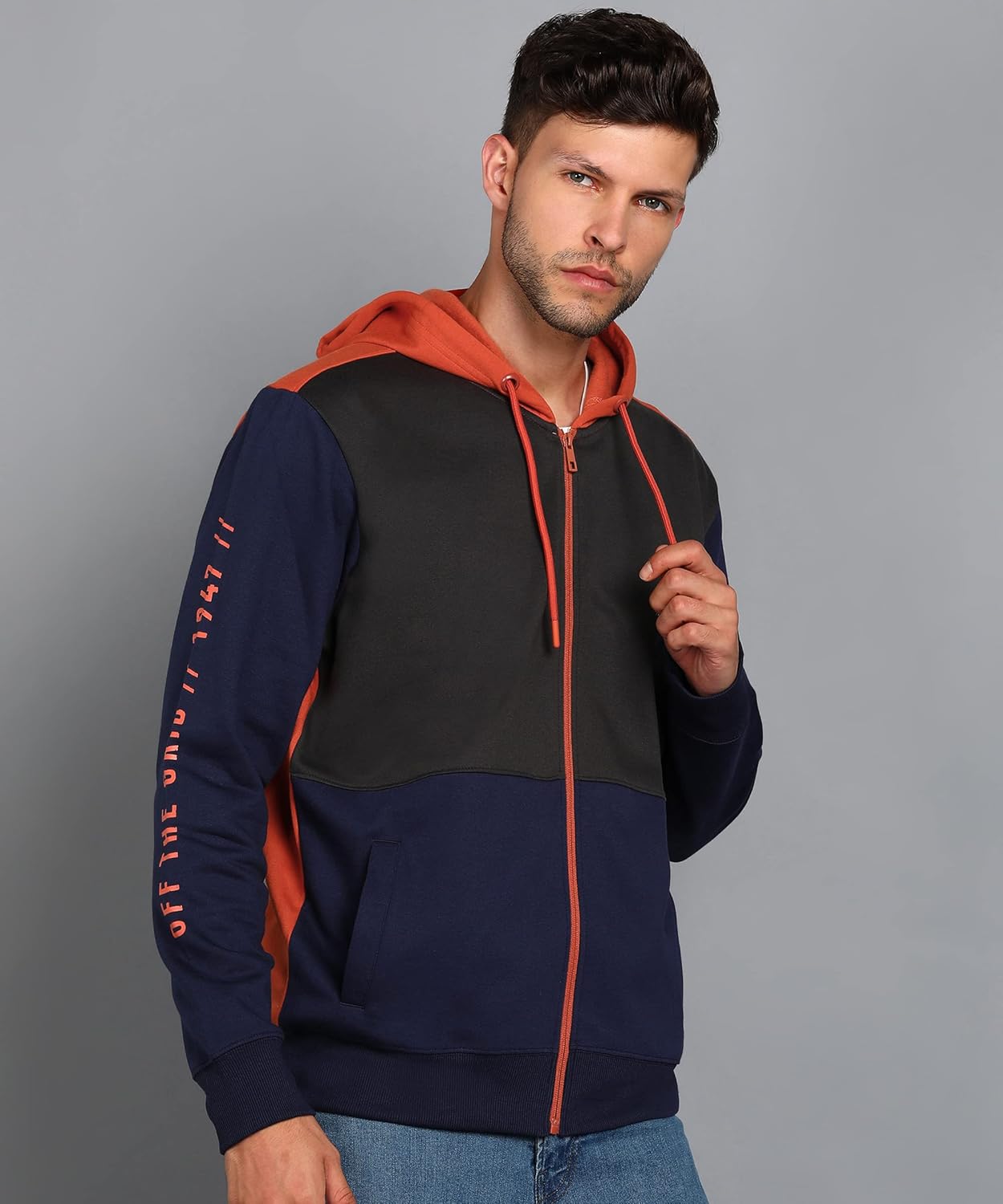 Alan Jones Clothing Men's Cotton Blend Hooded Neck Hoodies