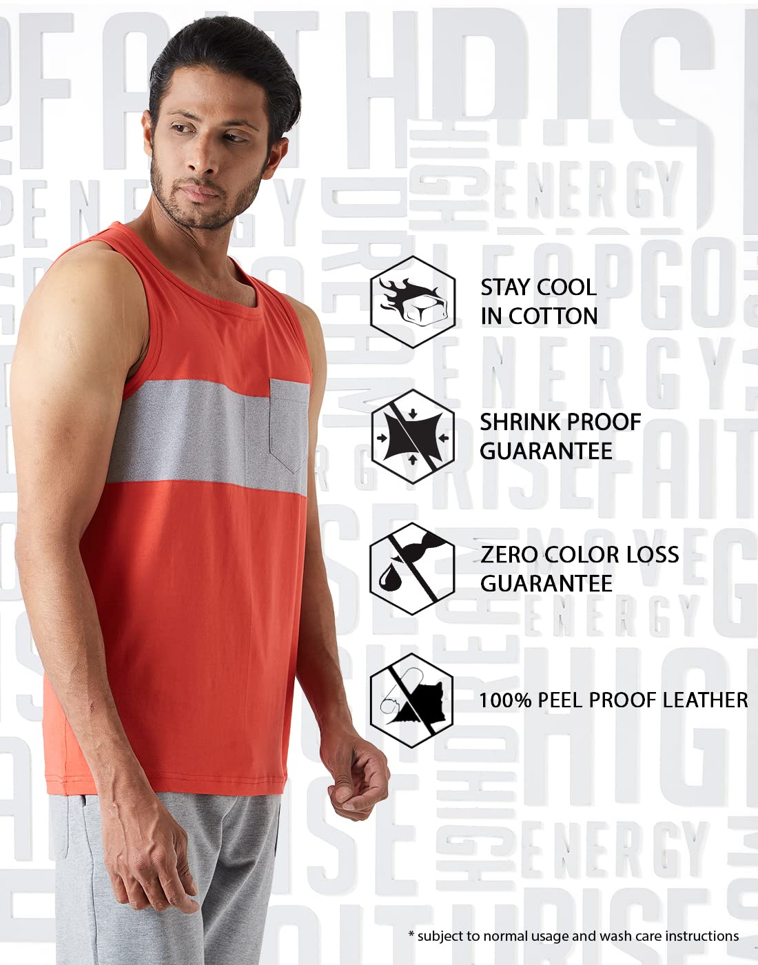 Alan Jones Clothing Men's Cotton Colorblocked Sleeveless Regular Fit T-Shirt-2