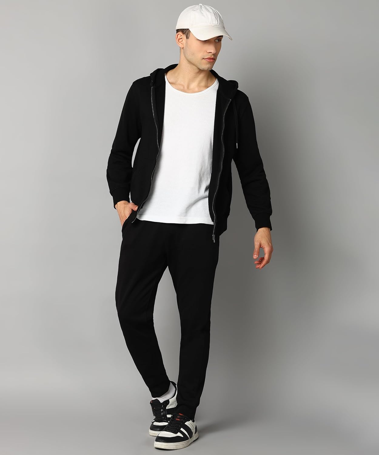 Alan Jones Clothing Men's Stretchable Solid Cotton Trackpant