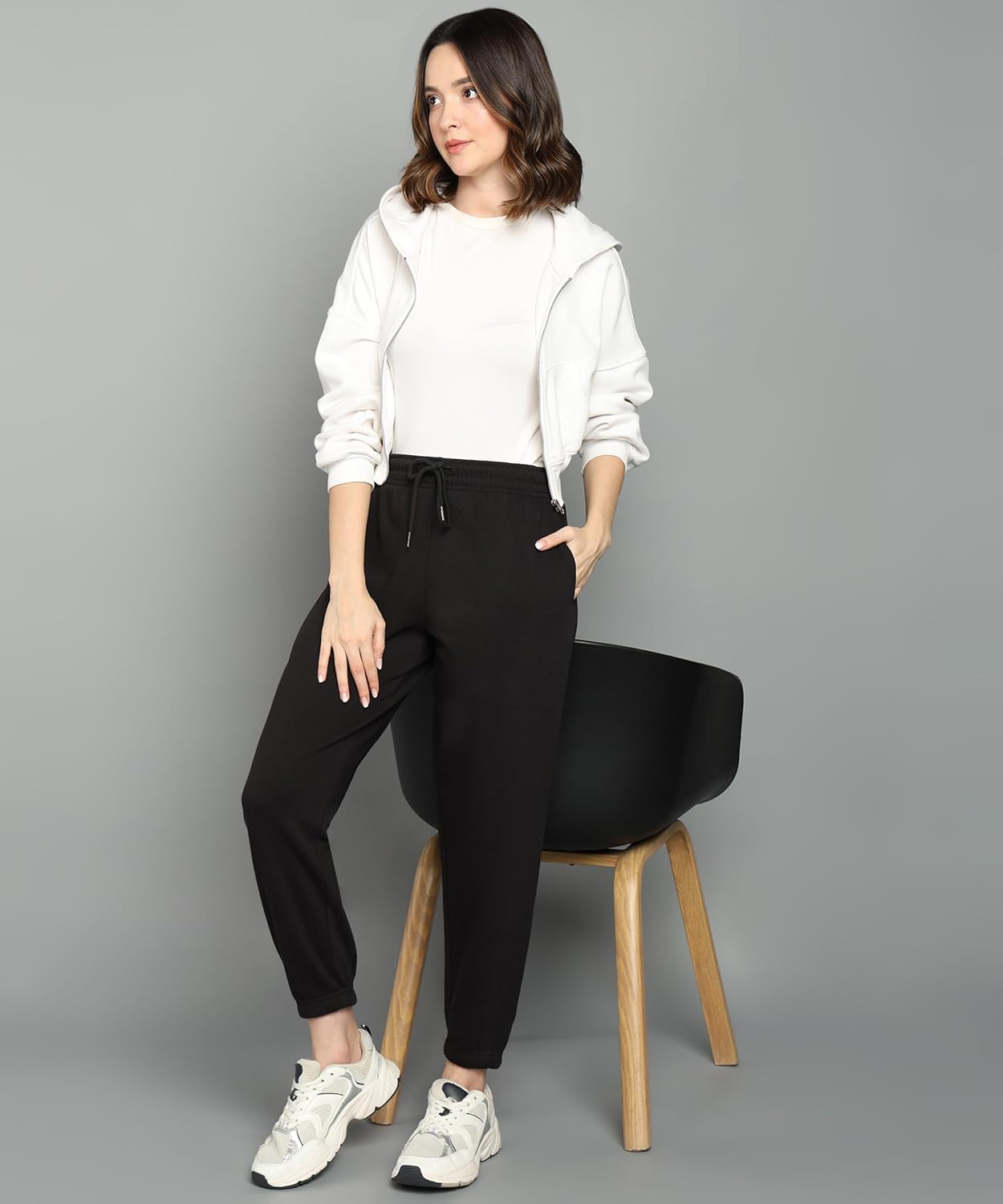 Alan Jones Clothing Women Fleece Jogger Regular Pants Winterwear