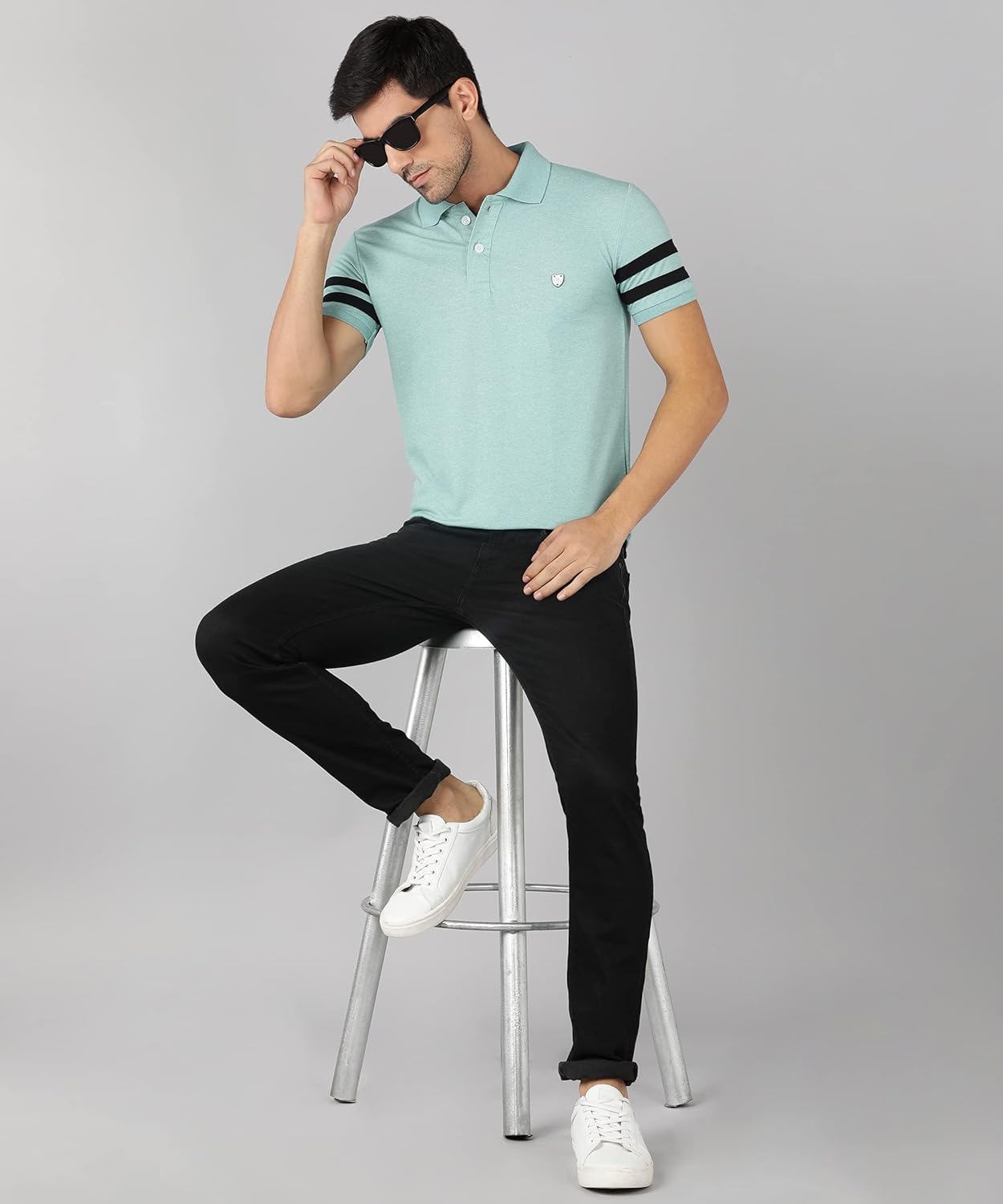 Alan Jones Clothing Men's Regular Soild Polo Regular Fit T-Shirt-4