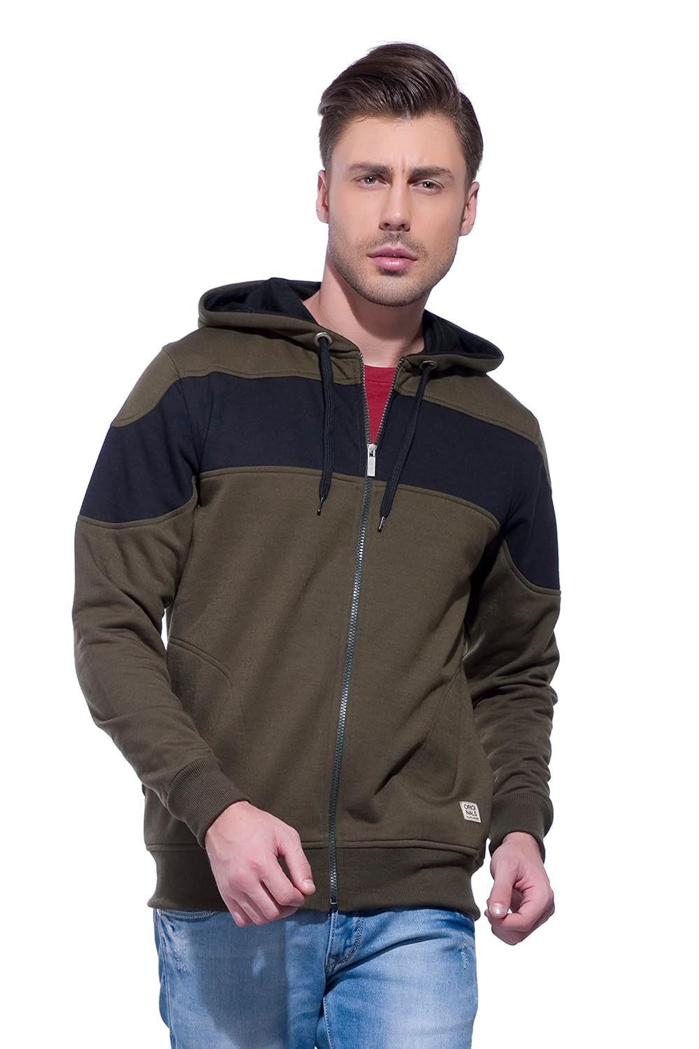 Alan Jones Clothing Men's Cotton Hooded Neck Sweatshirt-1