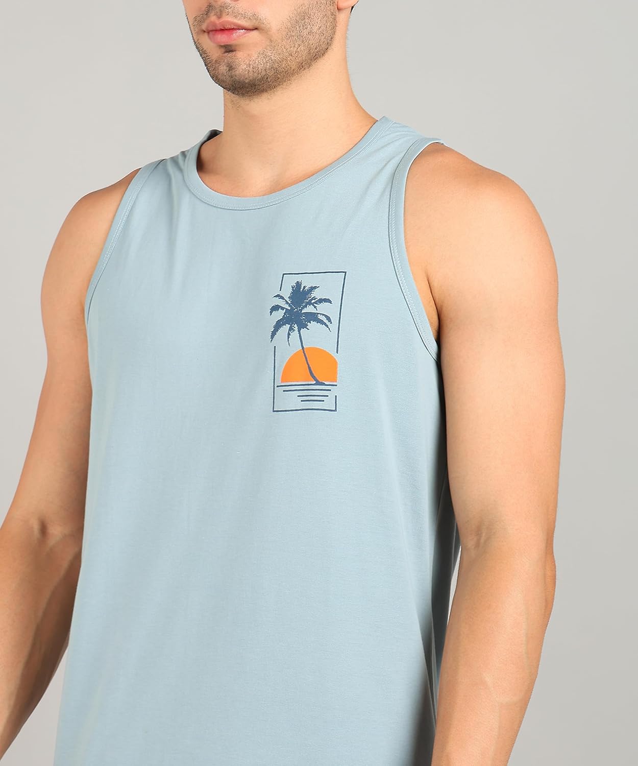 Alan Jones Clothing Men's Cotton Sleeveless Regular Fit T-Shirt-5