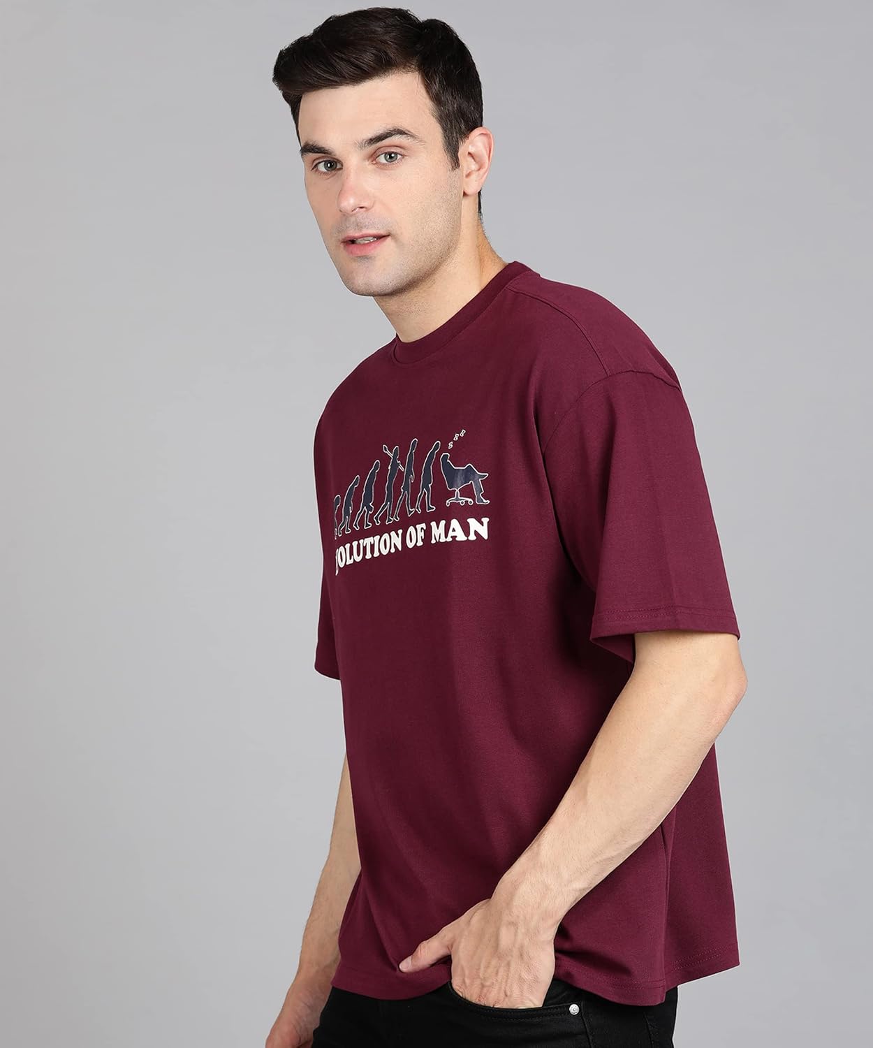 Alan Jones Clothing Men's Printed Premium Heavy Gauge Cotton Oversized T-Shirt-3