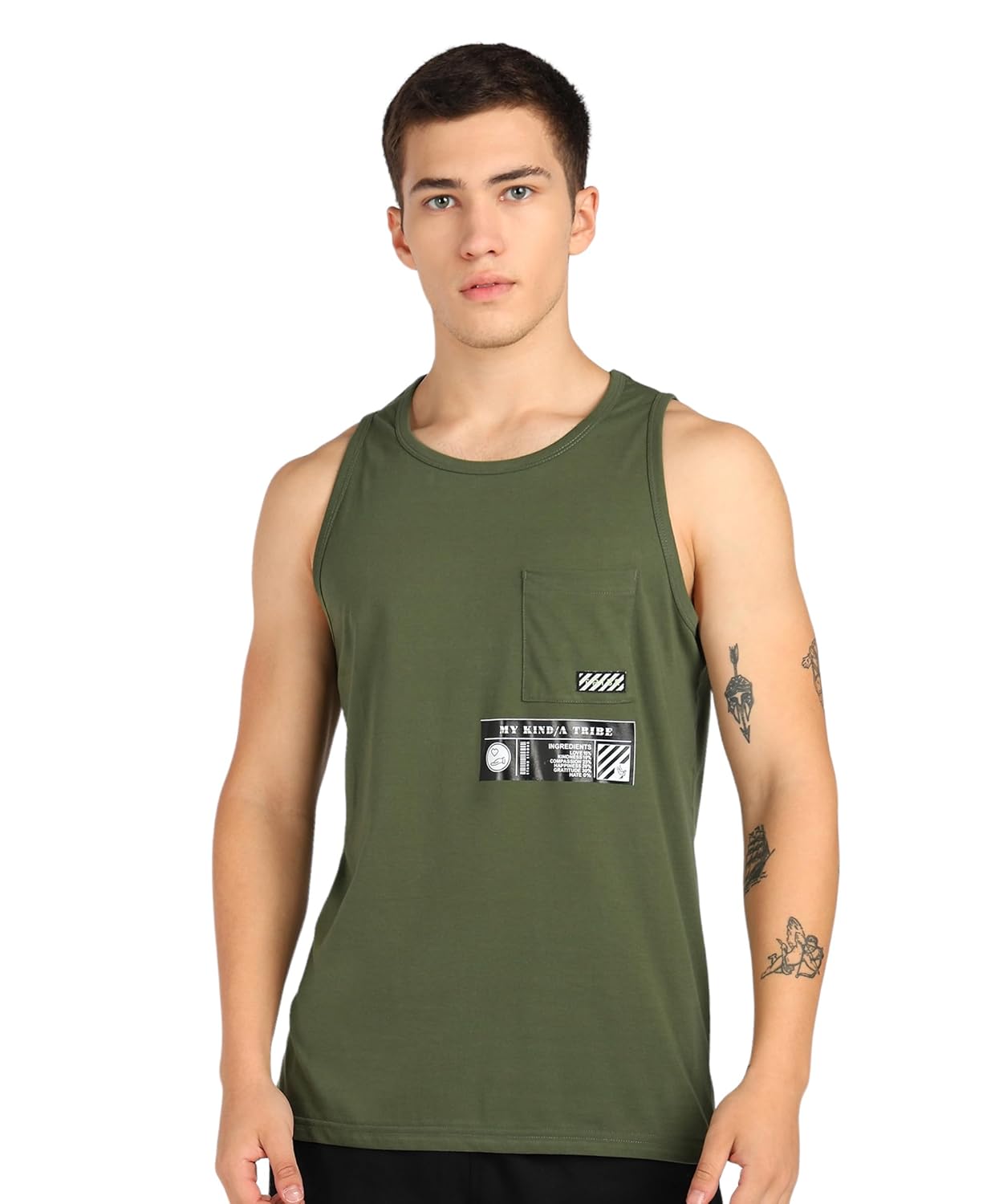 Alan Jones Clothing Men's Cotton Sleeveless Regular Fit T-Shirt-1