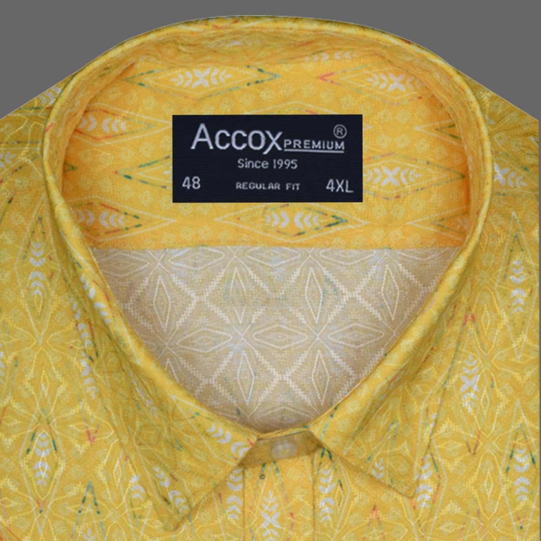 Accox Men's Cotton Printed Formal Shirt (B0DJ5K7721)